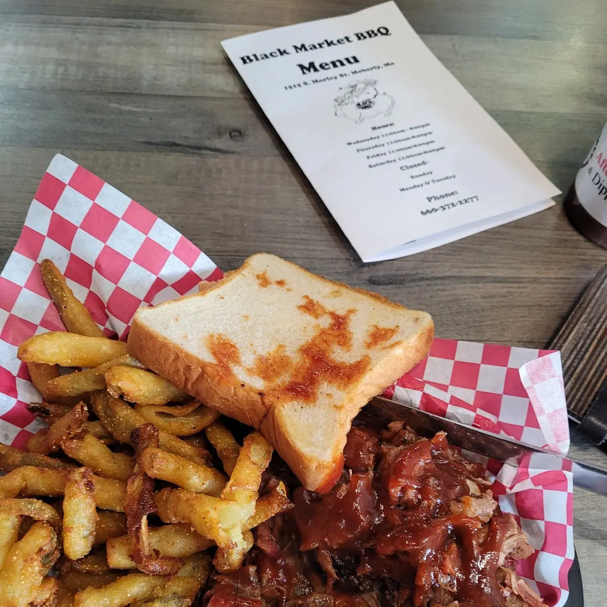 Burnt End Sammich with Fried Pickle Fries