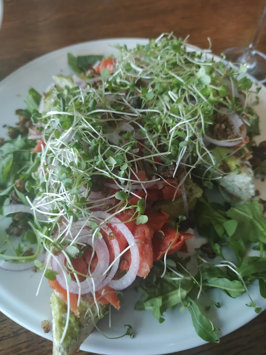 Ocean Avocado Toast, Qualicum Beach Cafe