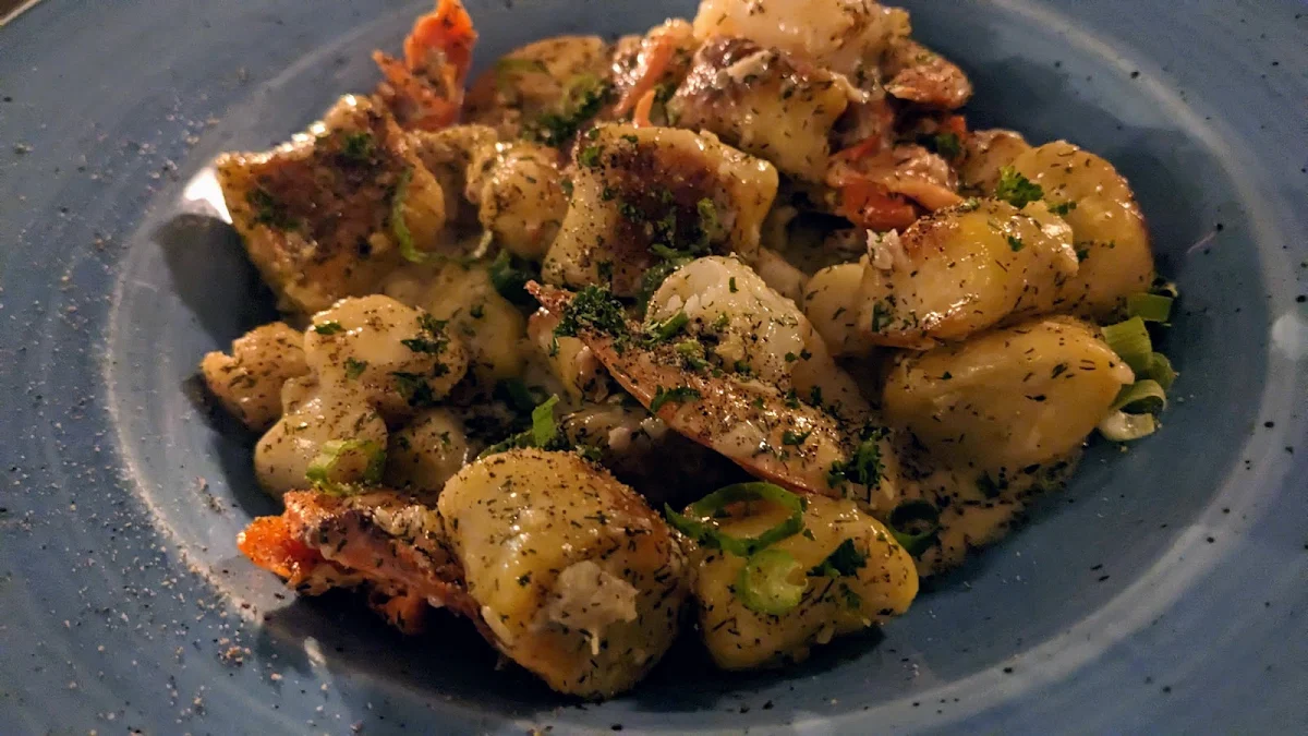 Seafood Gnocchi, Qualicum Beach Cafe