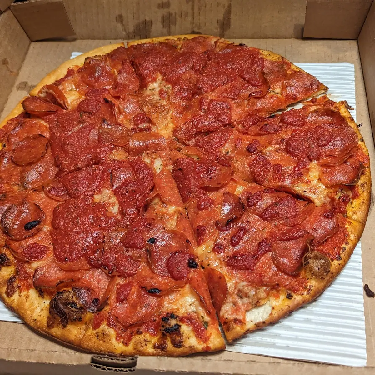 Double Pepperoni Thin Crust Cheese Pizza