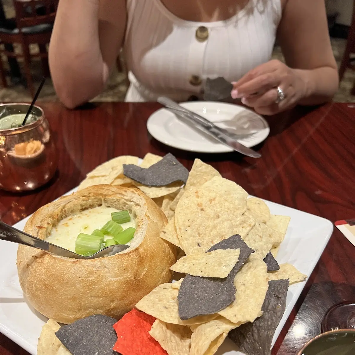 Artichoke Dip and Tortillas