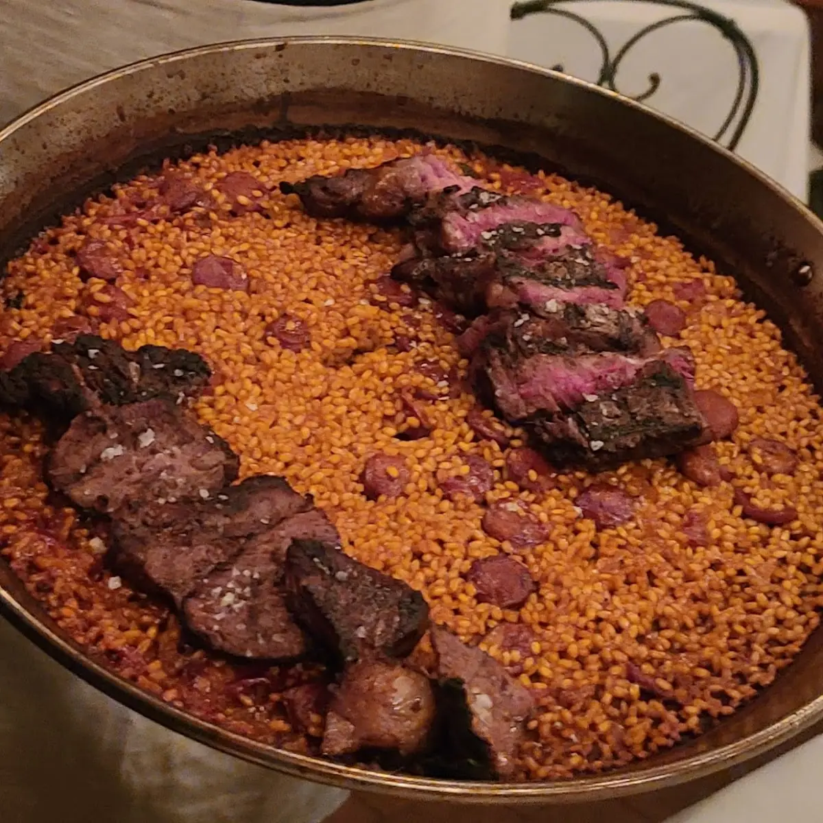 Wagyu Steak over Paella