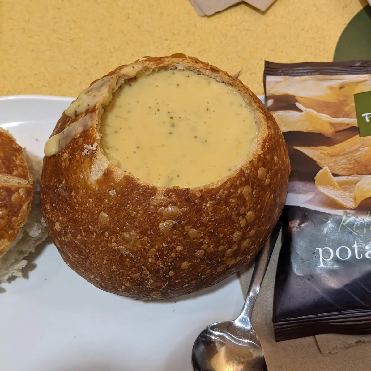 Broccoli Cheese Bread Bowl