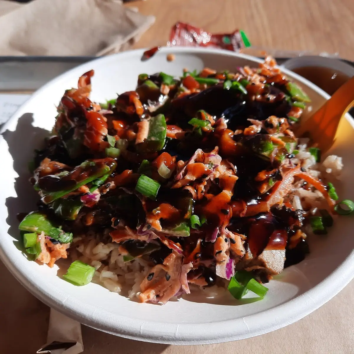 Sweet Soy Sriracha Chicken Rice Bowl