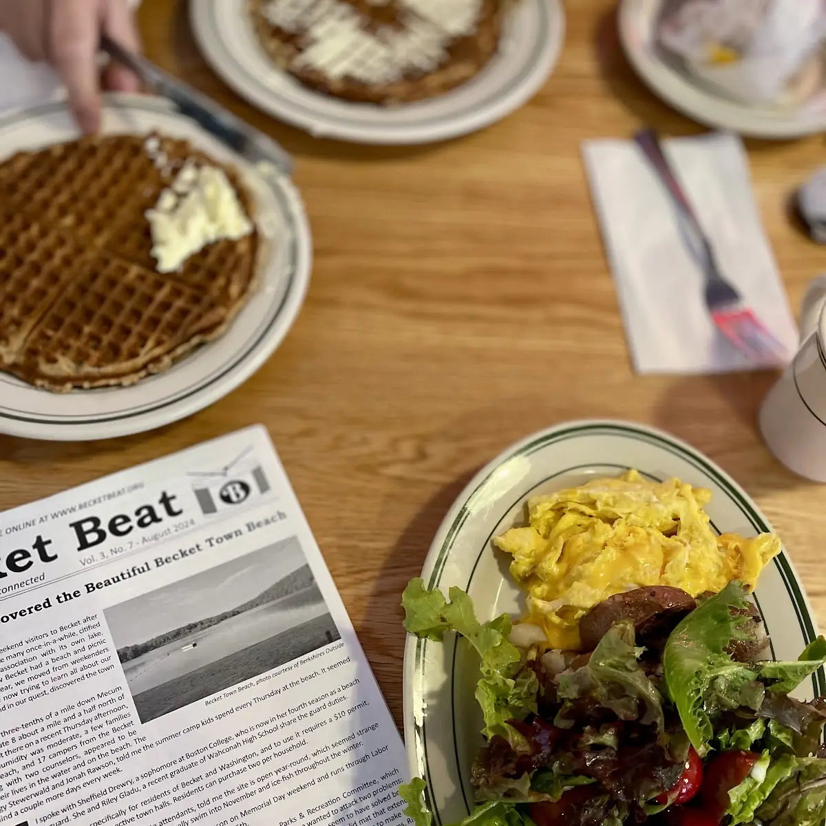 Classic Breakfast and Apple Cider & Rye Waffle