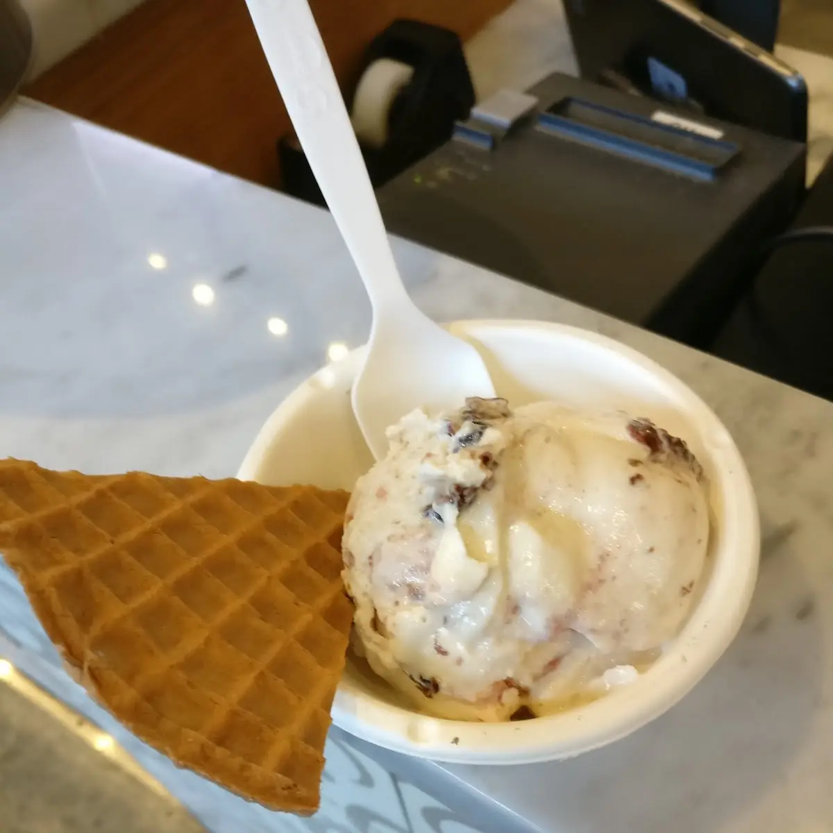 Goat Cheese and Cherries Ice Cream
