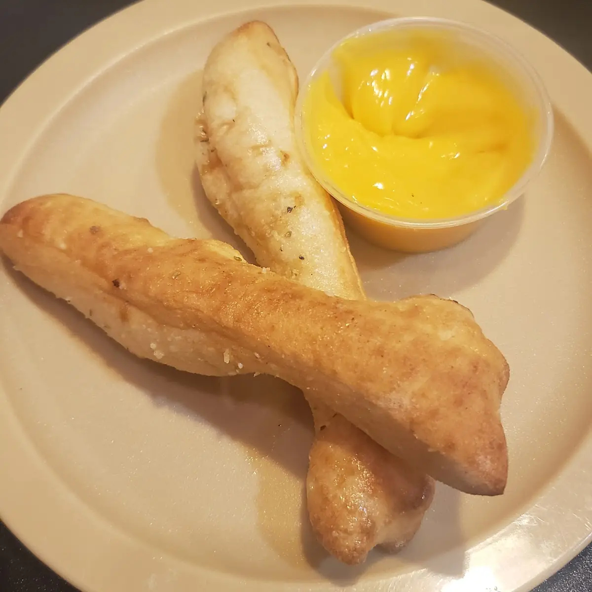 Breadsticks with Cheese Sauce