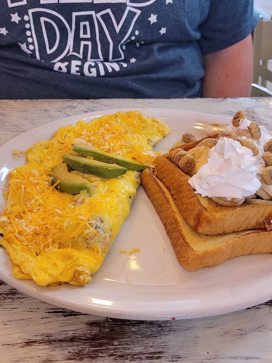 Scrambled Eggs with Churro French Toast