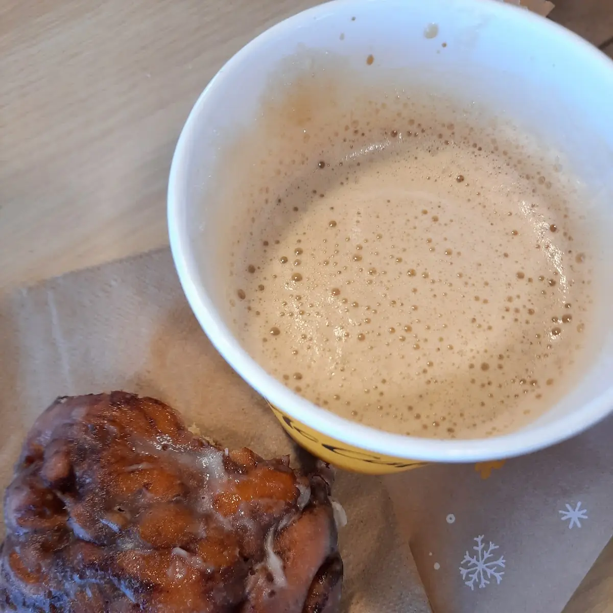 Apple Fritter and Coffee