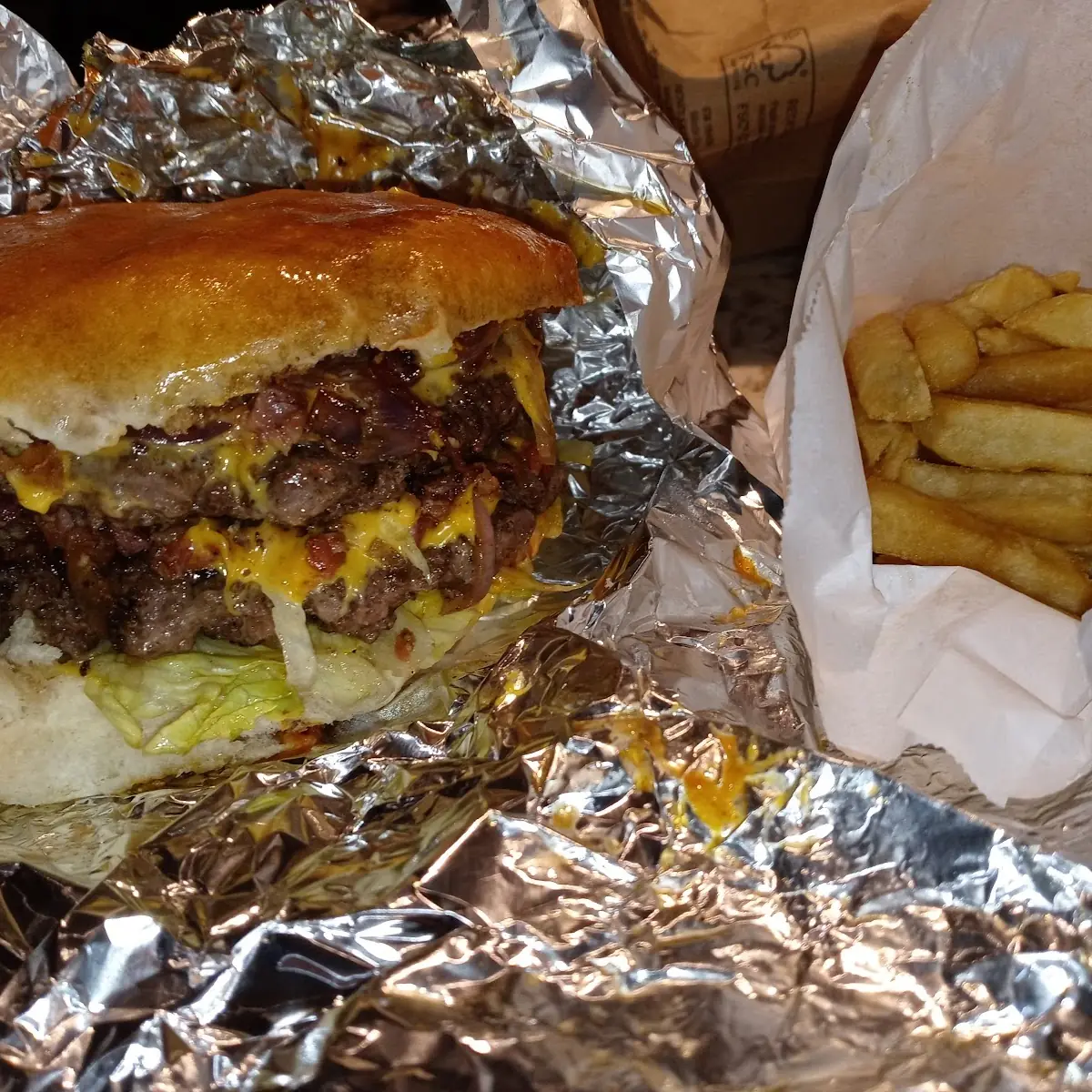 Double Cheeseburger and Fries
