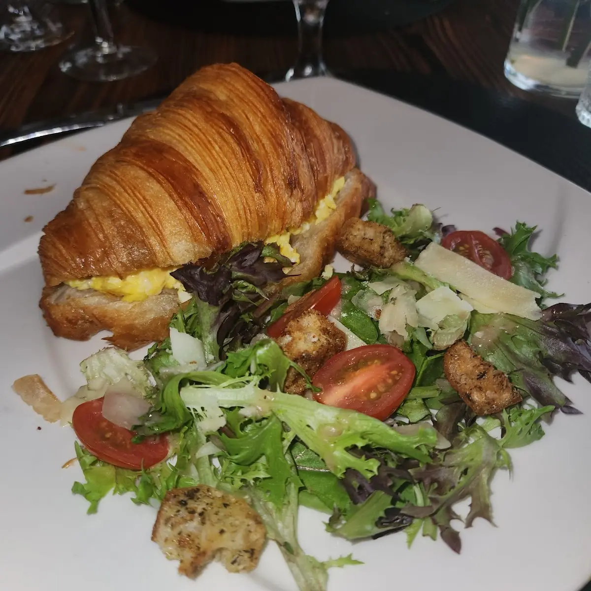 Croissant Sandwich with Side Salad