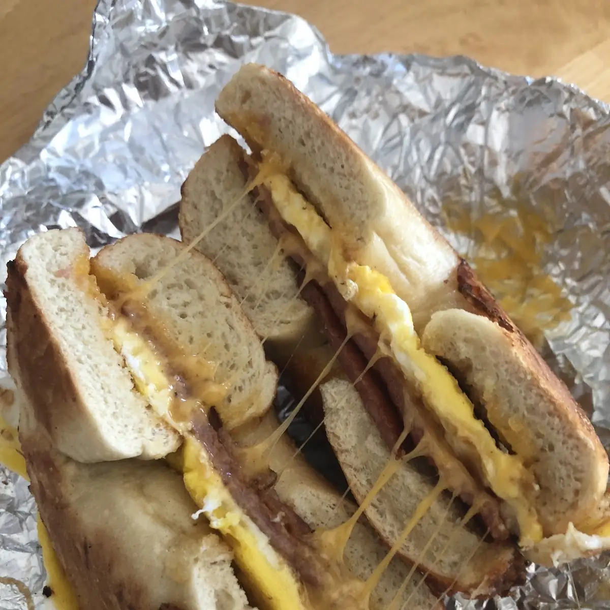 3 Cheese Bagel Sandwich with Cheddar Cheese