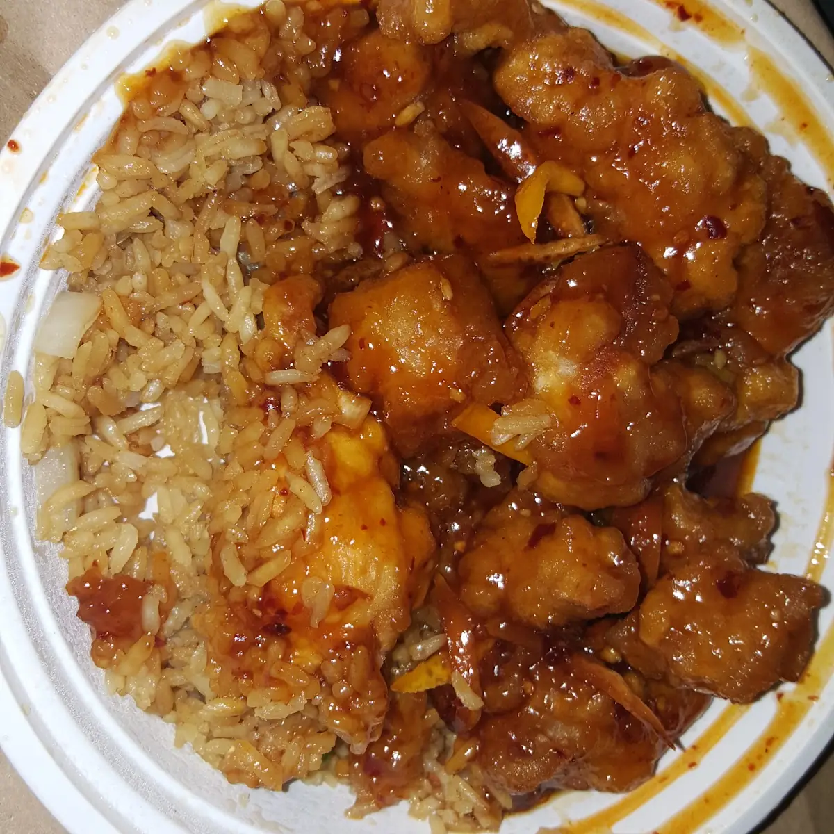 Orange Chicken and Fried Rice