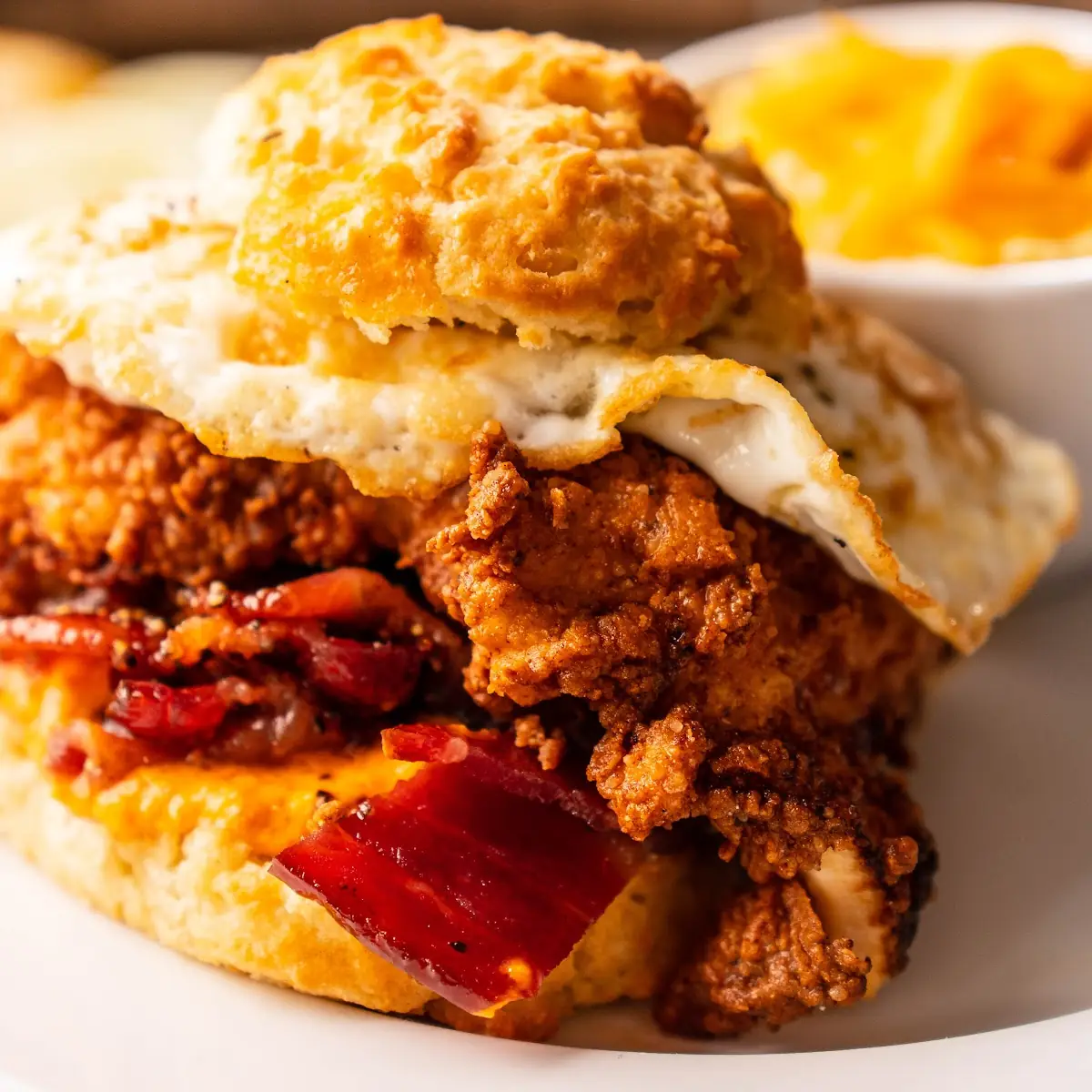 Hot Honey Chicken Biscuits