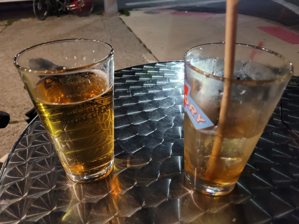 Long Island Iced Tea and Pilsner Beer