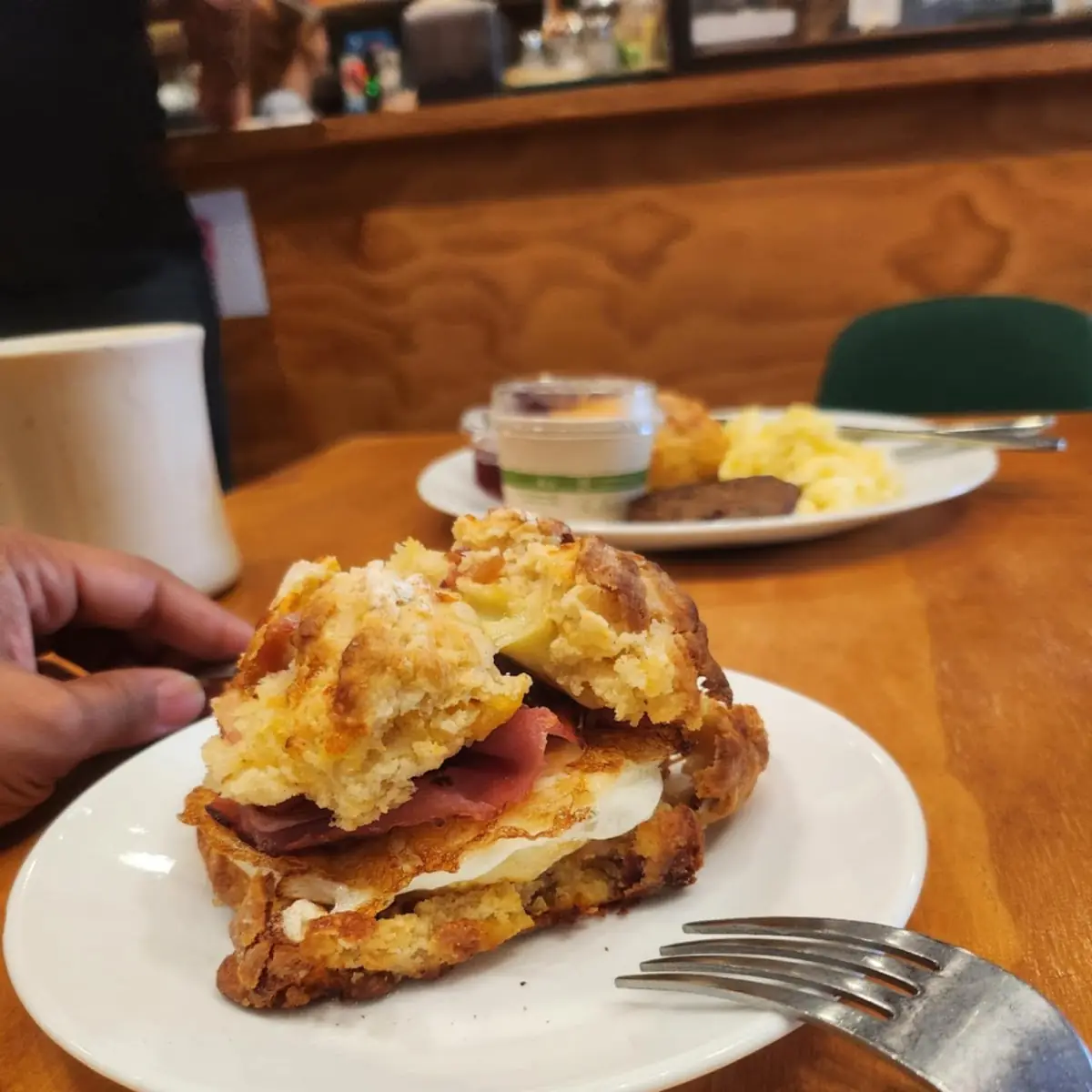 Sausage Egg and Cheese on Biscuit