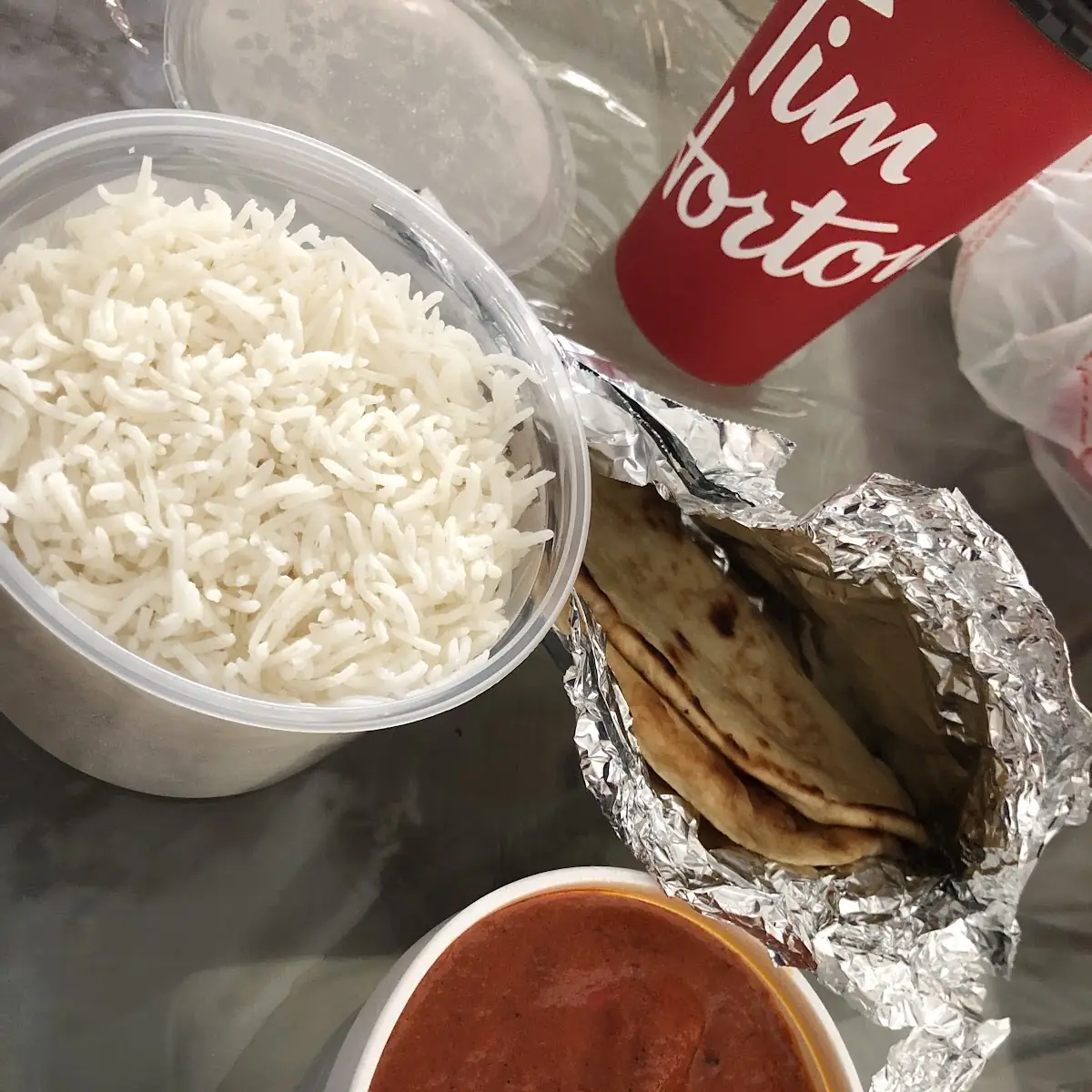Butter Chicken Garlic Naan Bread