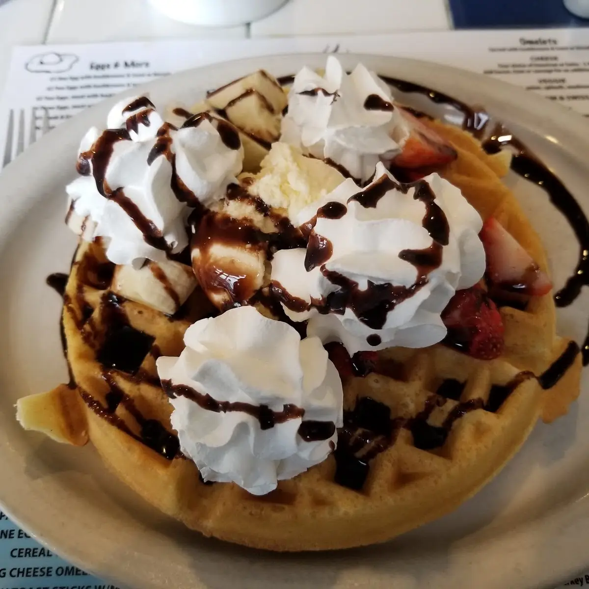 Banana Split Waffle
