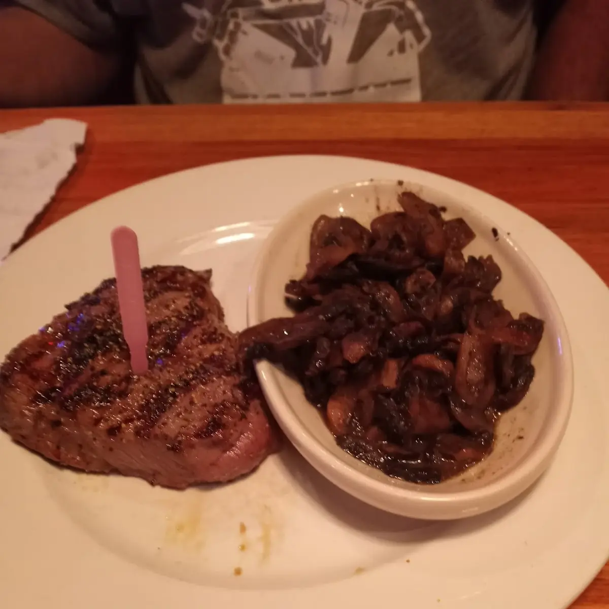 6 Oz Sirloin Steak with Sautéed Mushrooms