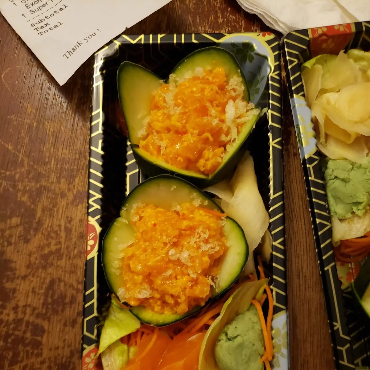 Salmon and Spicy Salmon Sashimi