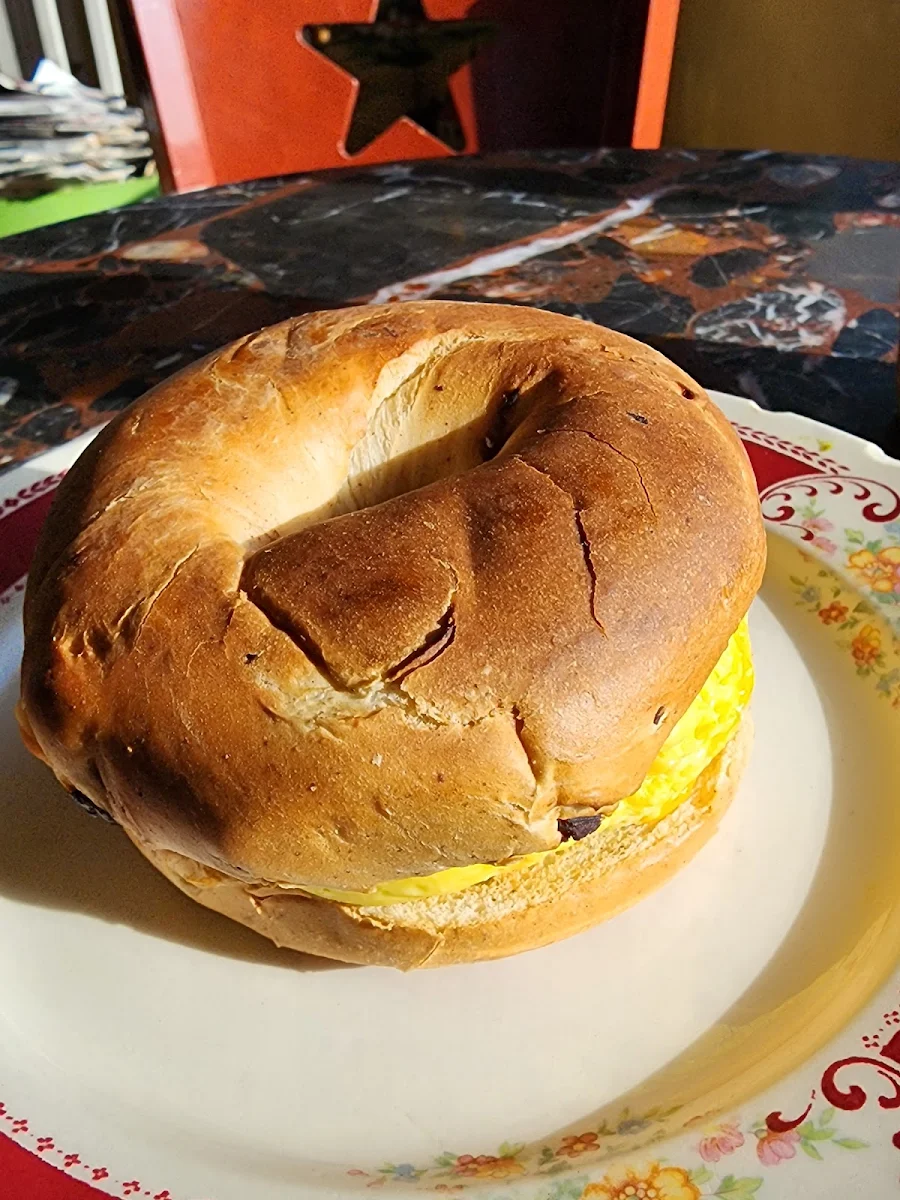 Cinnamon Raisin Bagel Sandwich