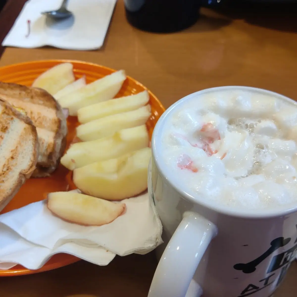 Cappuccino and Lunch Sandwich