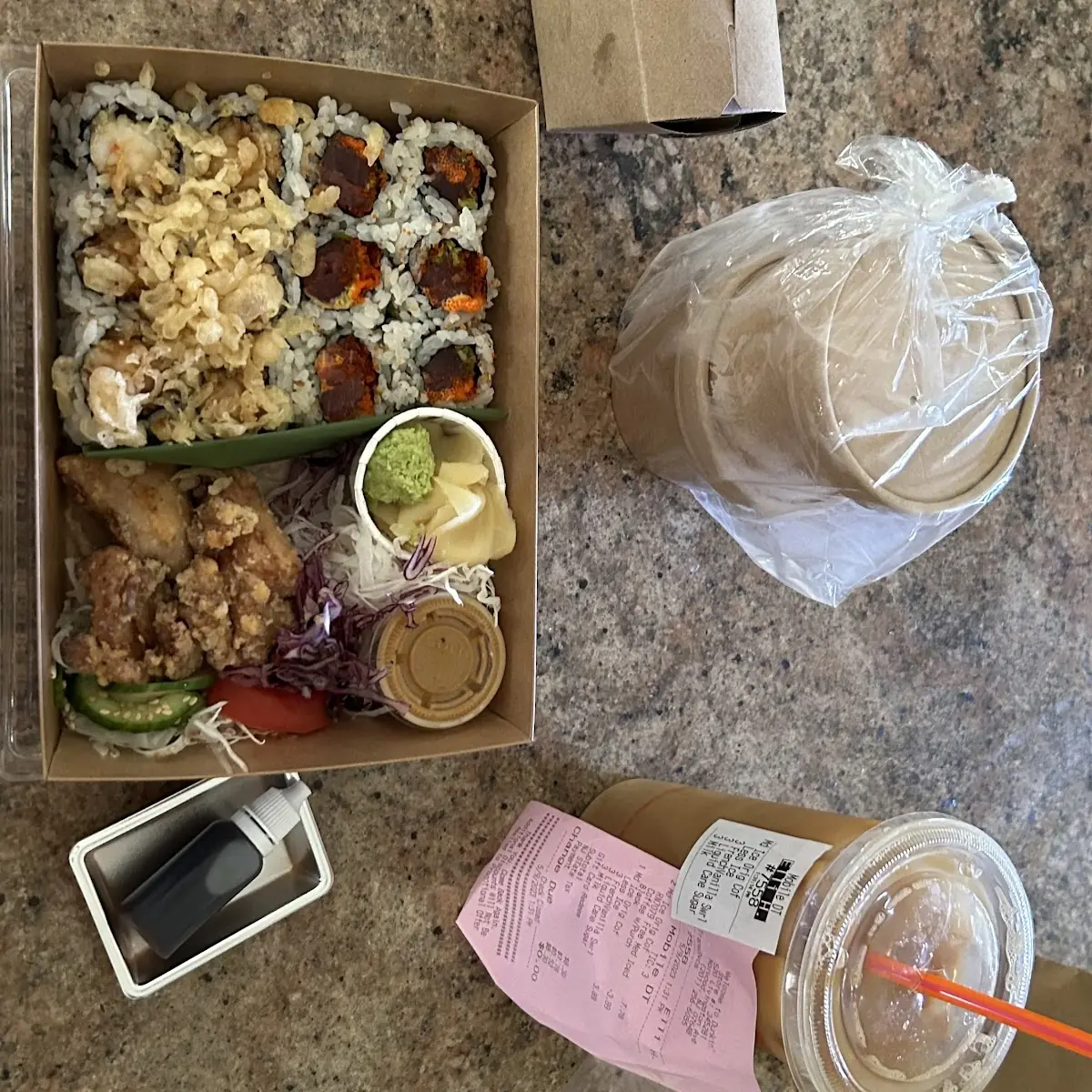 Spicy Tuna Roll and Chicken Tempura Roll