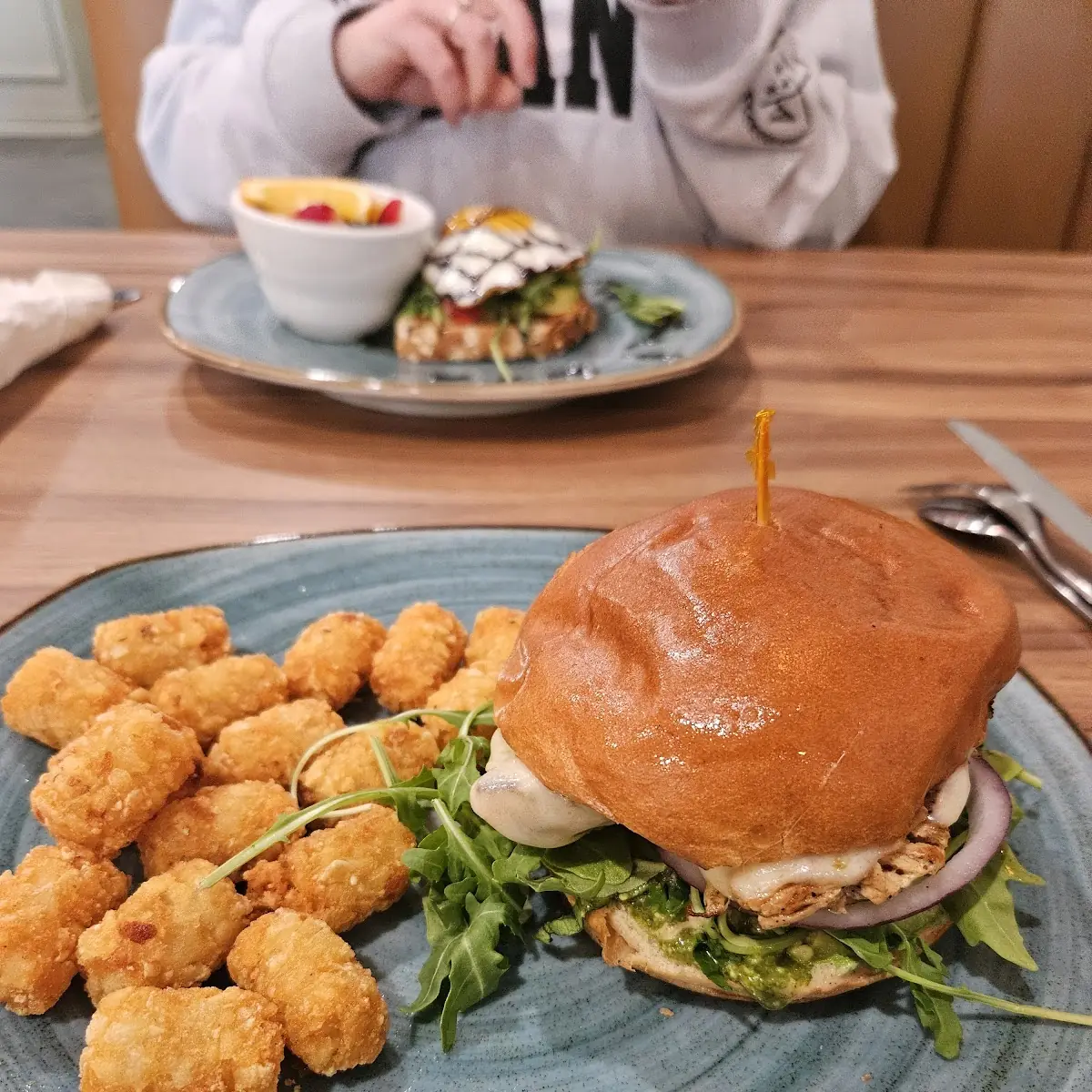 In the Foreground Baja Chicken Sandwich
