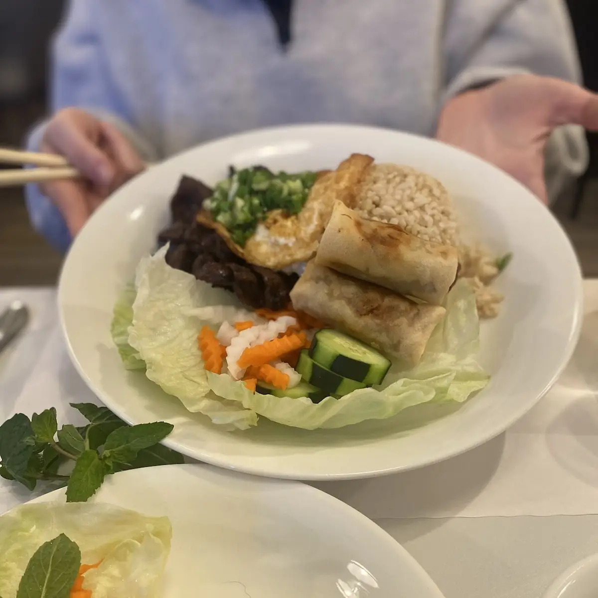 Steamed Rice Paper Roll with Hoisin Peanut Dipping Sauce