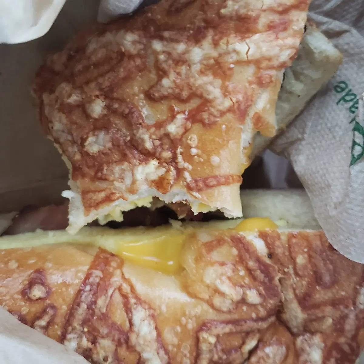 Bacon Egg & Cheese on Asiago Bagel