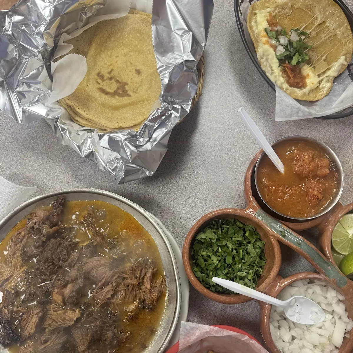 Birria De Chivo and Quesadilla