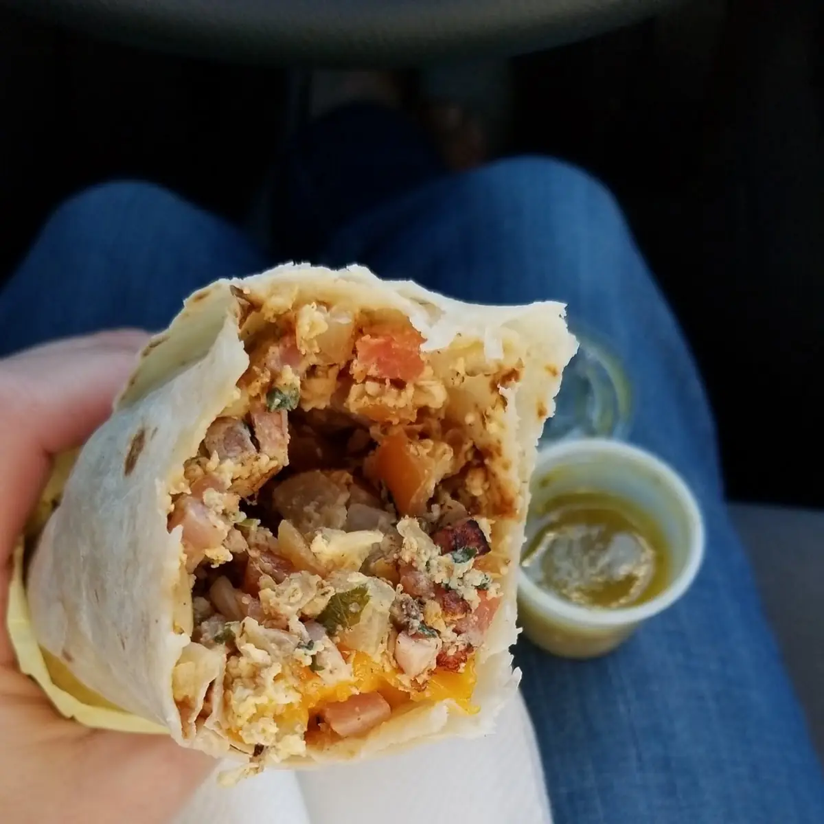 Vegetarian Burrito with Chicken