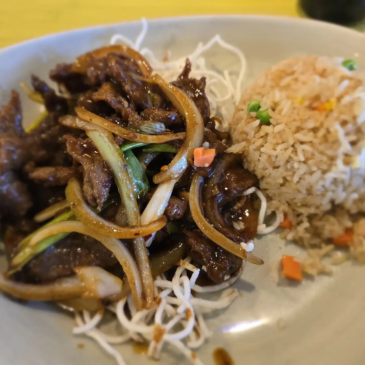 Mongolian Beef and Fried Rice