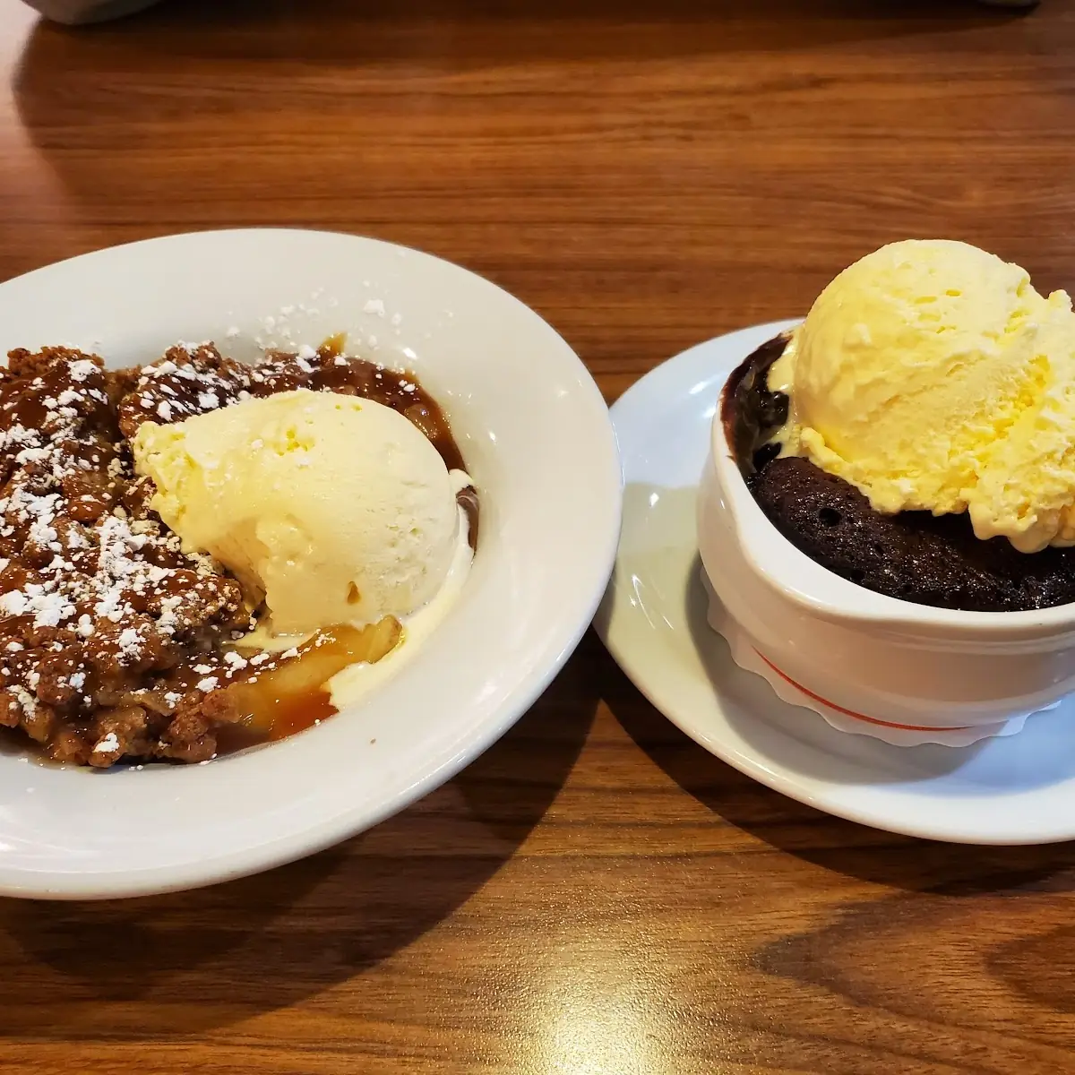 Chocolate Lava Cake and Caramel Apple Pie