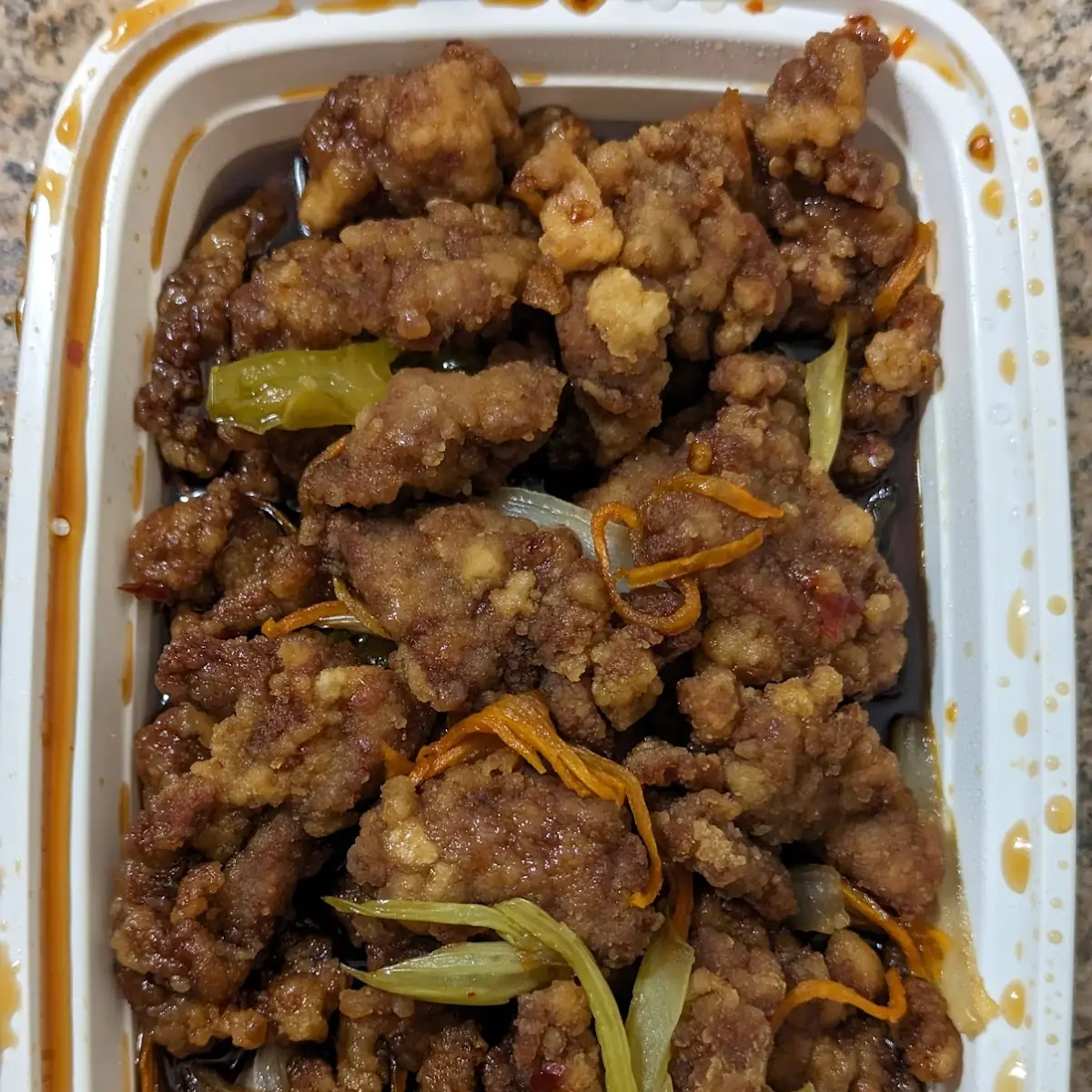 Hot and Spicy Crispy Shredded Beef