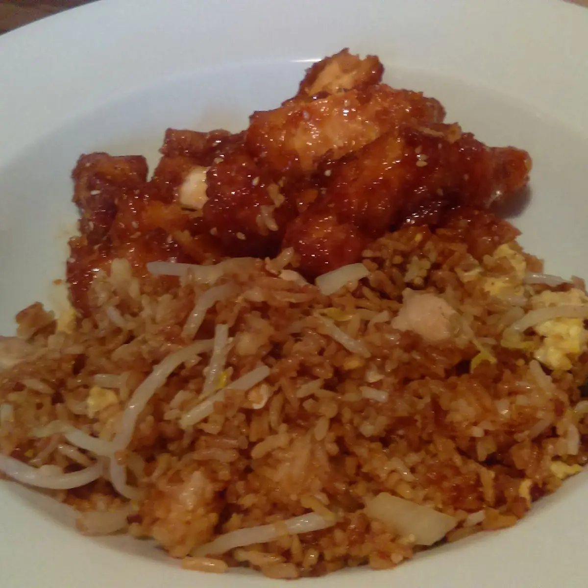 Sesame Chicken and Fried Rice