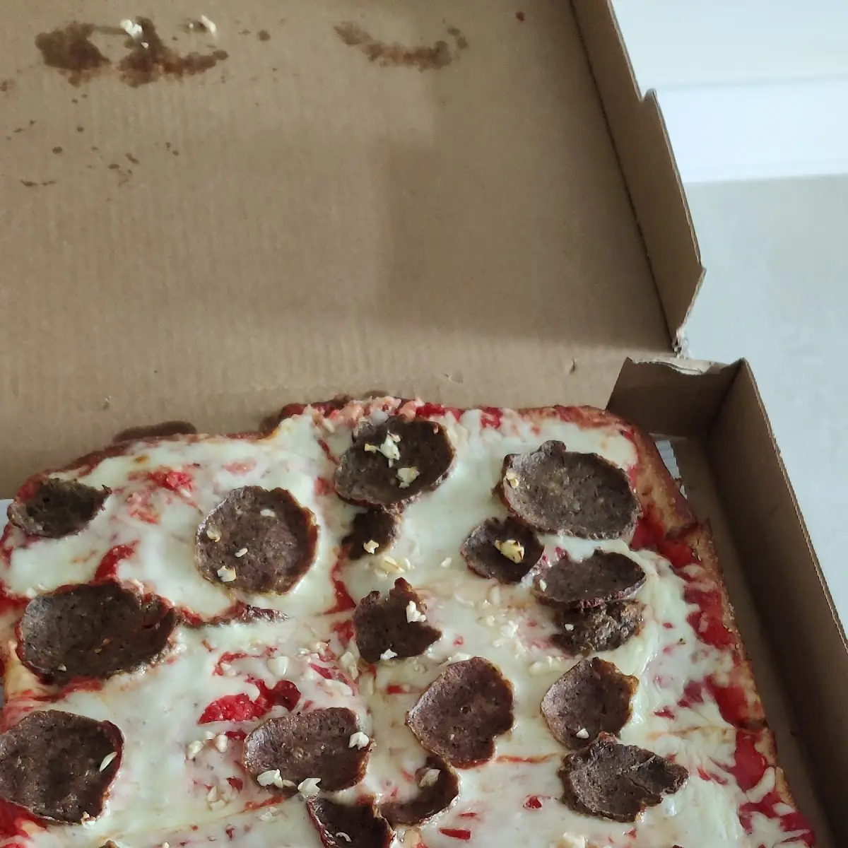 Sicilian Pizza with Meatballs
