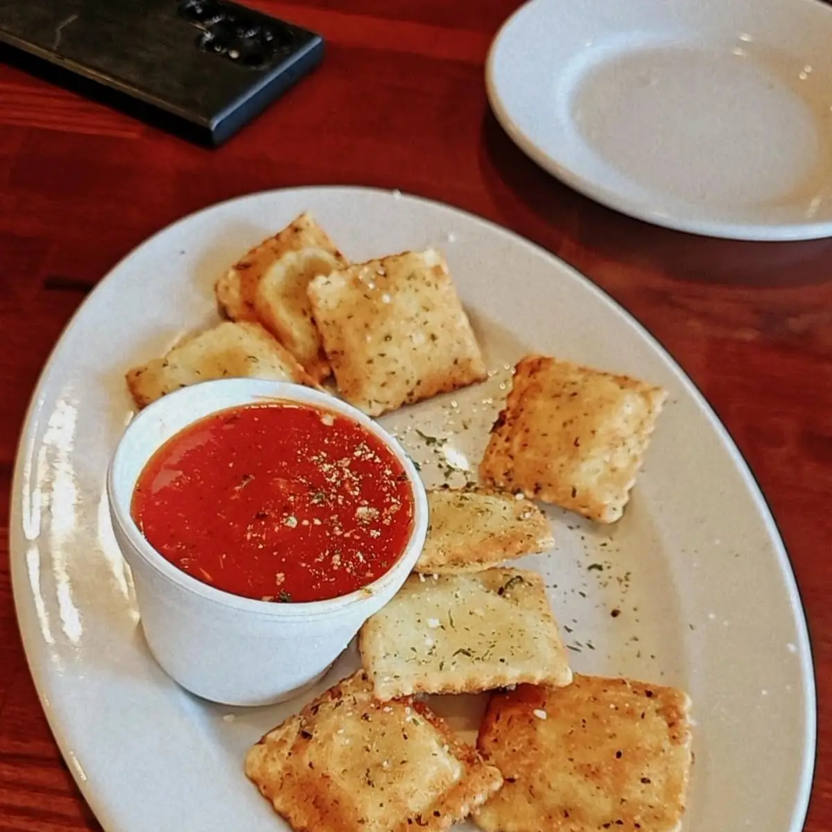 Fried Cheese Raviolis with Marinara Sauce