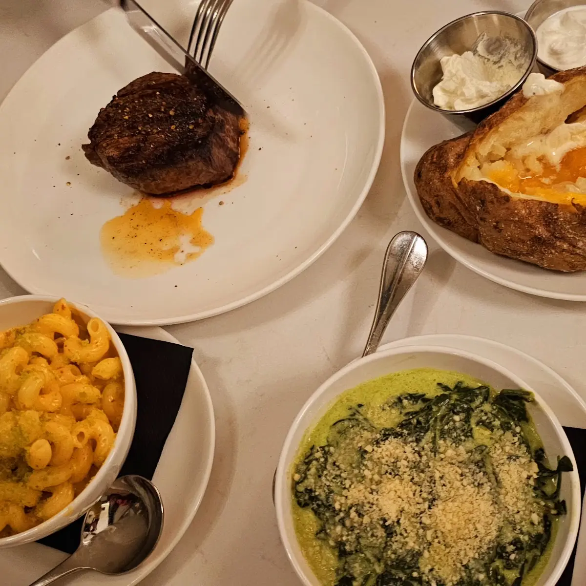 8 Oz Filet Mignon with Super Green Creamed Spinach