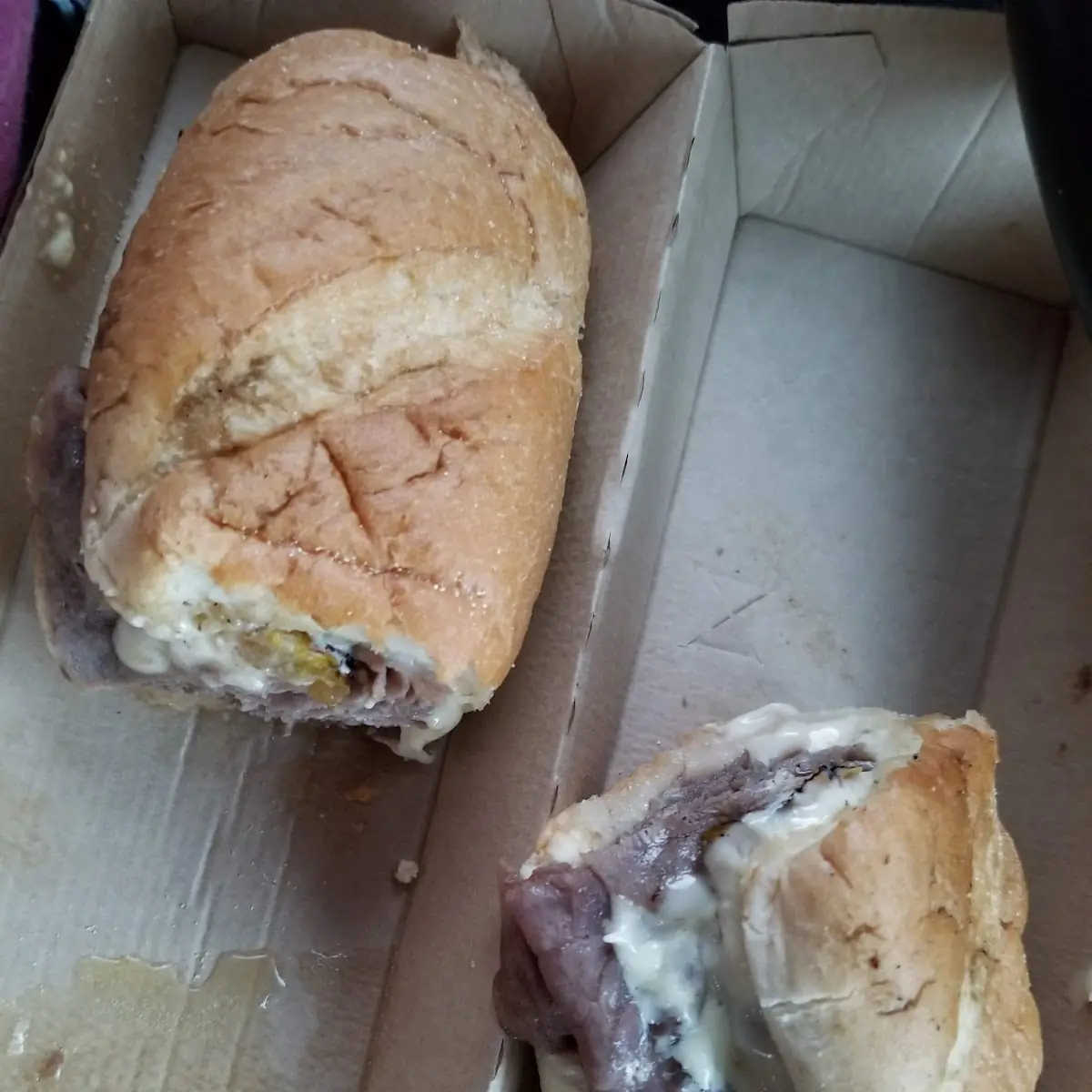 Red Pepper Philly Cheese Steak Sandwich