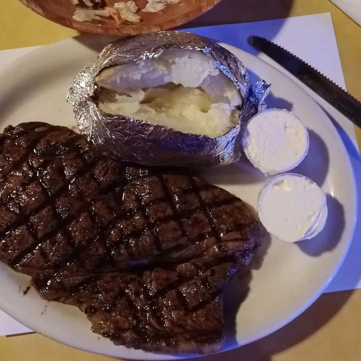 14oz Ribeye with Baked Potato