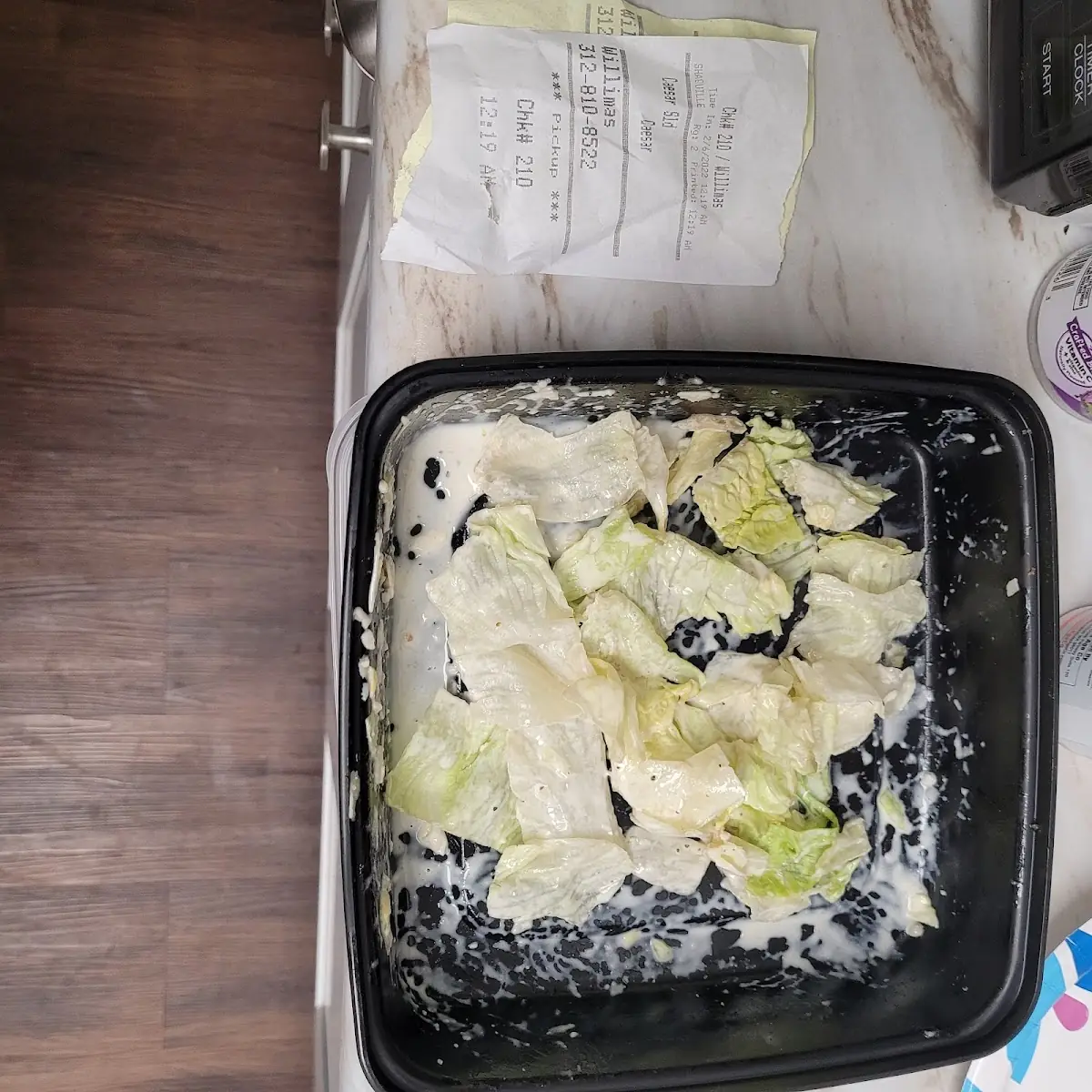 I Ordered a Cesar Salad It Was Prepared with Iceberg Lettuce