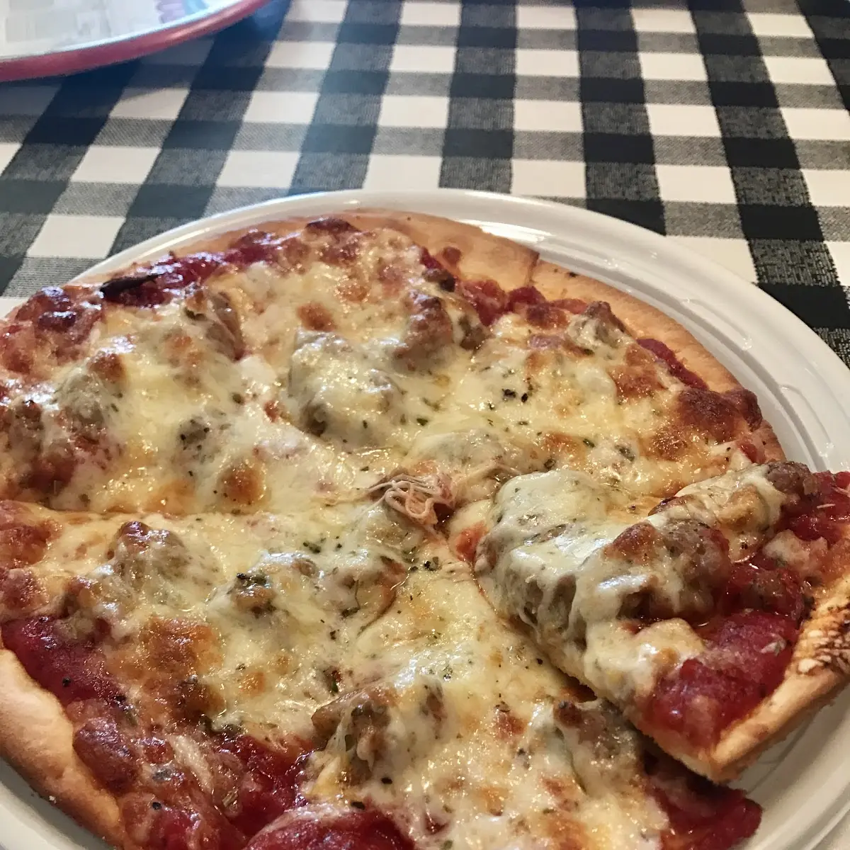 Thin Crust Sausage Pizza