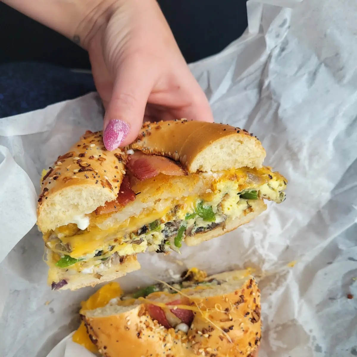 Everything Bagel Pretzel w Cream Cheesev