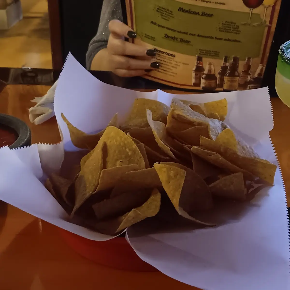 Chips Salsa and Margarita