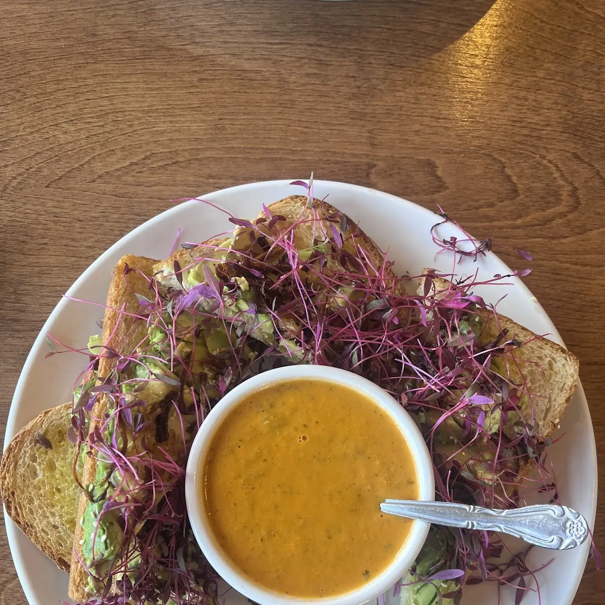 Avocado Toast and Tomato Basil Bisque