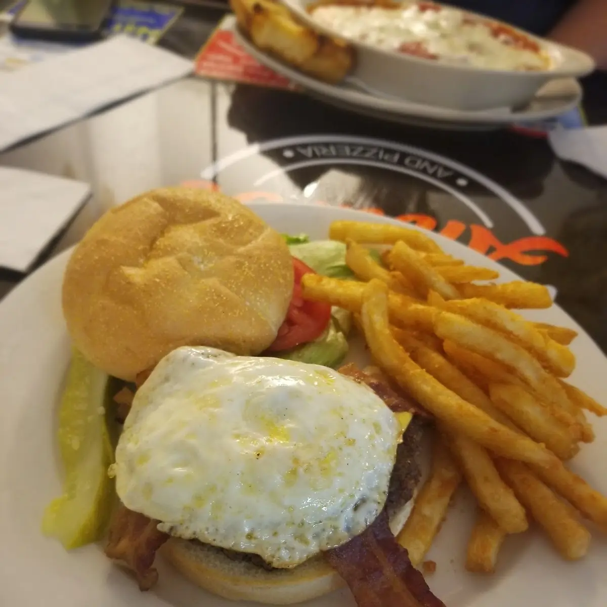 Bacon Cheese Burger with Egg