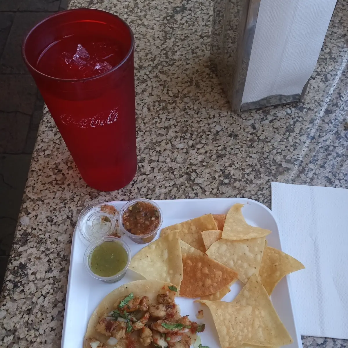 Chicken Taco and Chips