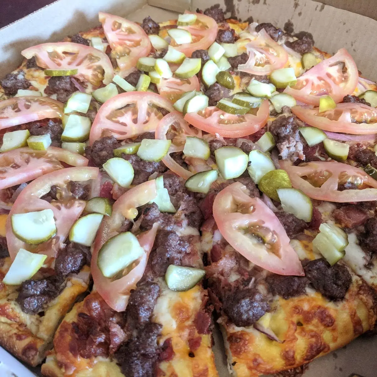 55 Bacon Cheeseburger Pizza