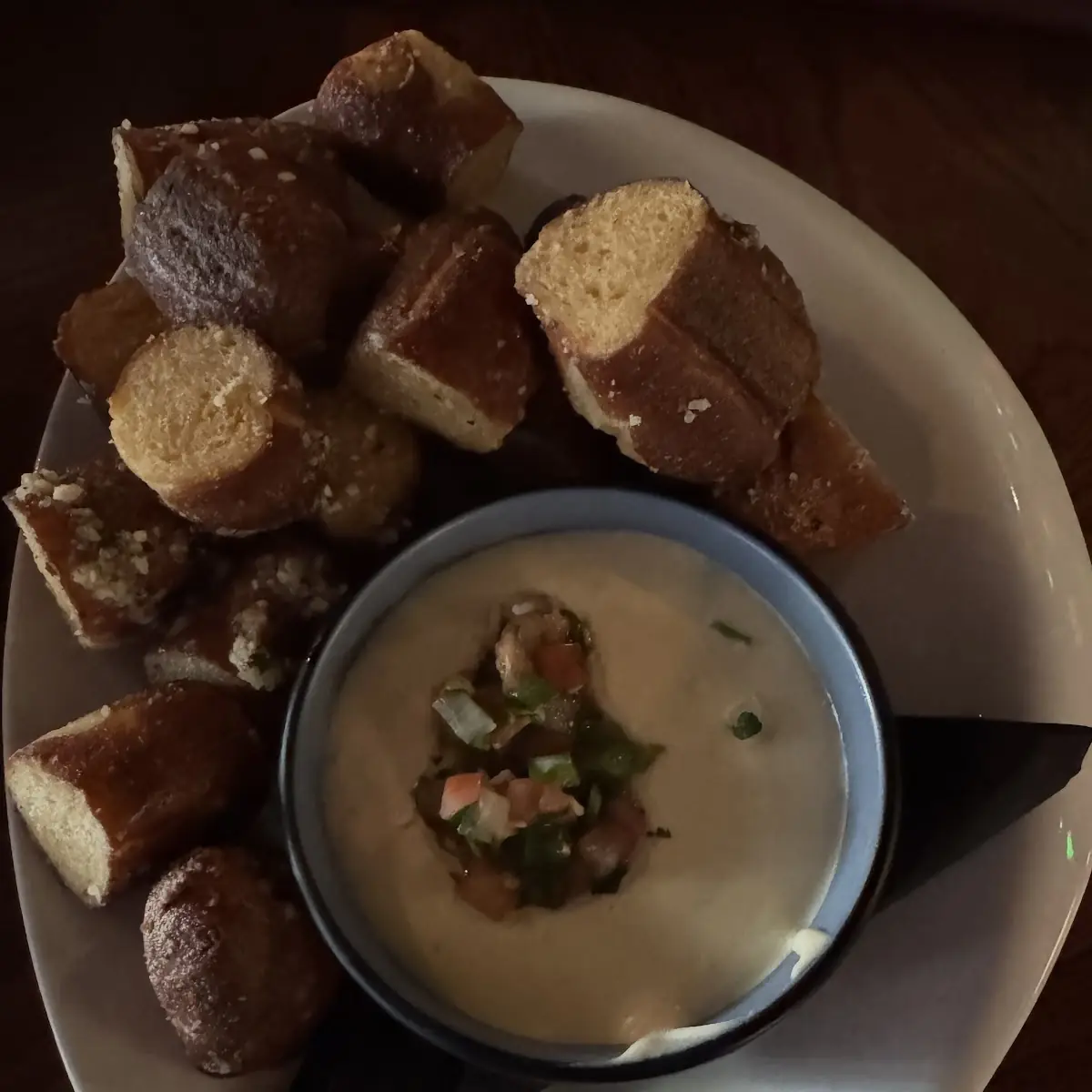 Pretzel Bites with Queso